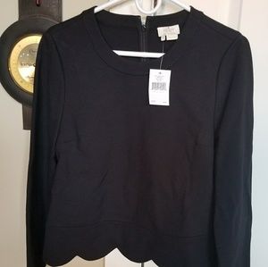 Kate Spade Cropped Scallop Top